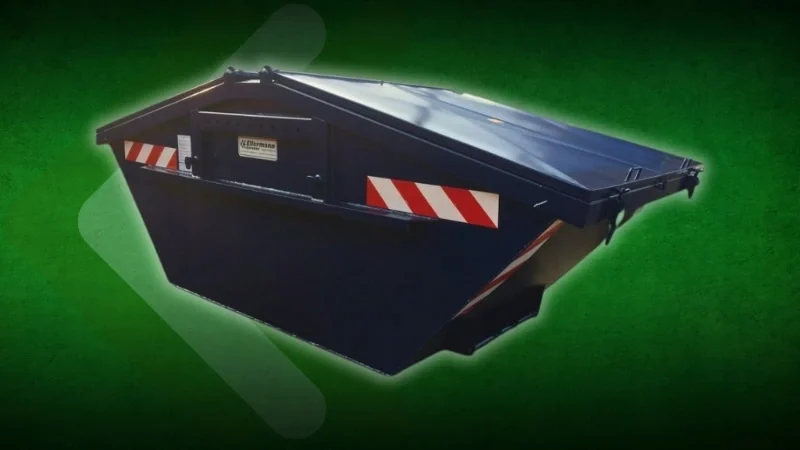 Absetzkippermulde mit Deckel